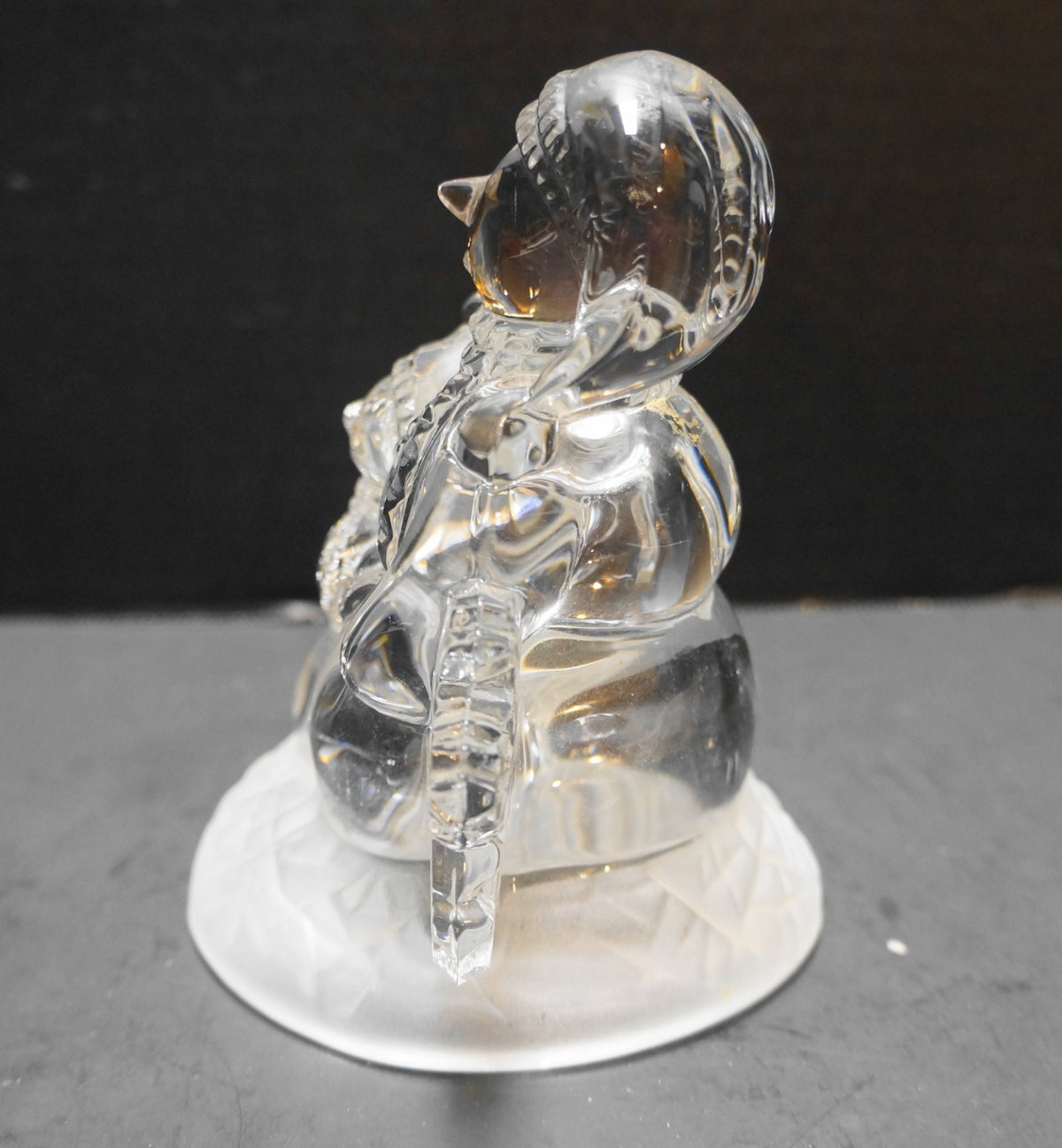 Cristal d'Arques France Lead Crystal Snowman Snowmen Figurine