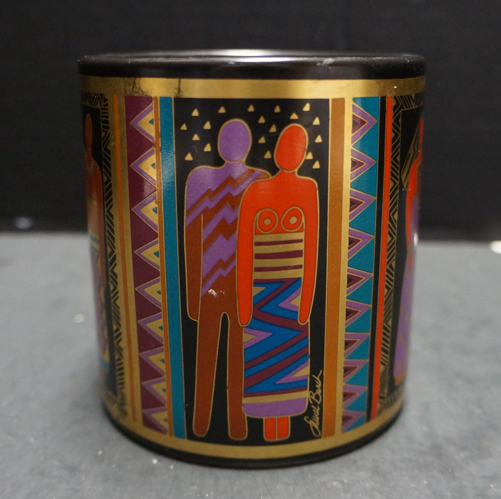 Laurel Burch Tribal Spirit 1988 Mug Black Gold
