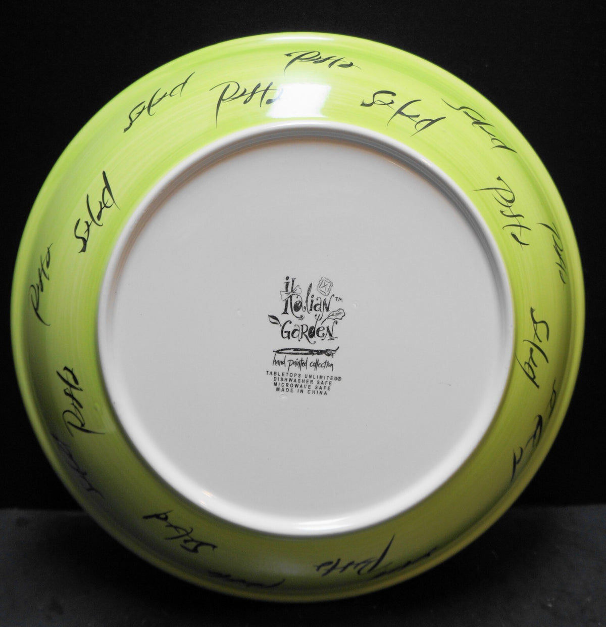 Tabletops Unlimited Italian Garden Pasta Salad Serving Bowl