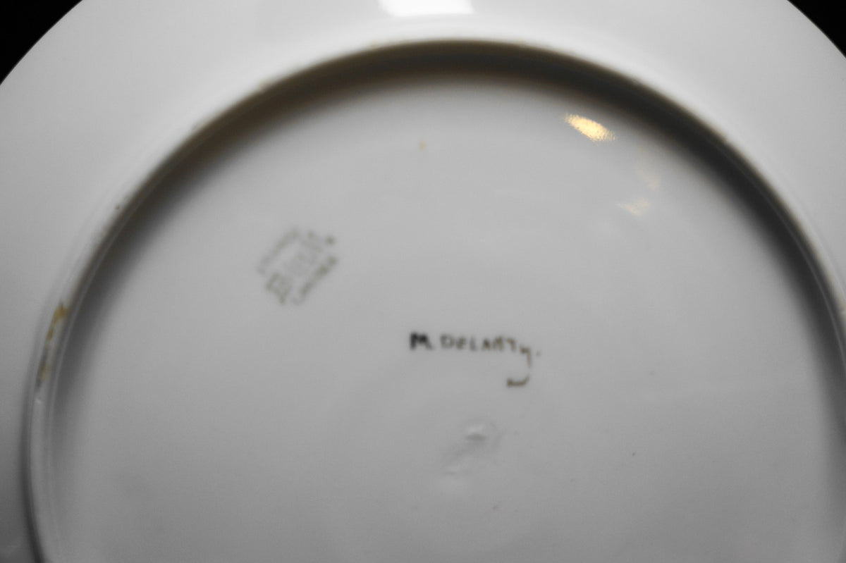 Hand Painted Red Berries B MoeM Limoges Plate Amateur Artist