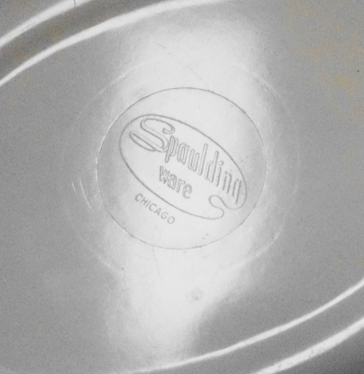 Spaulding Ware Chicago Melamine Melmac White Divided Oval Bowl
