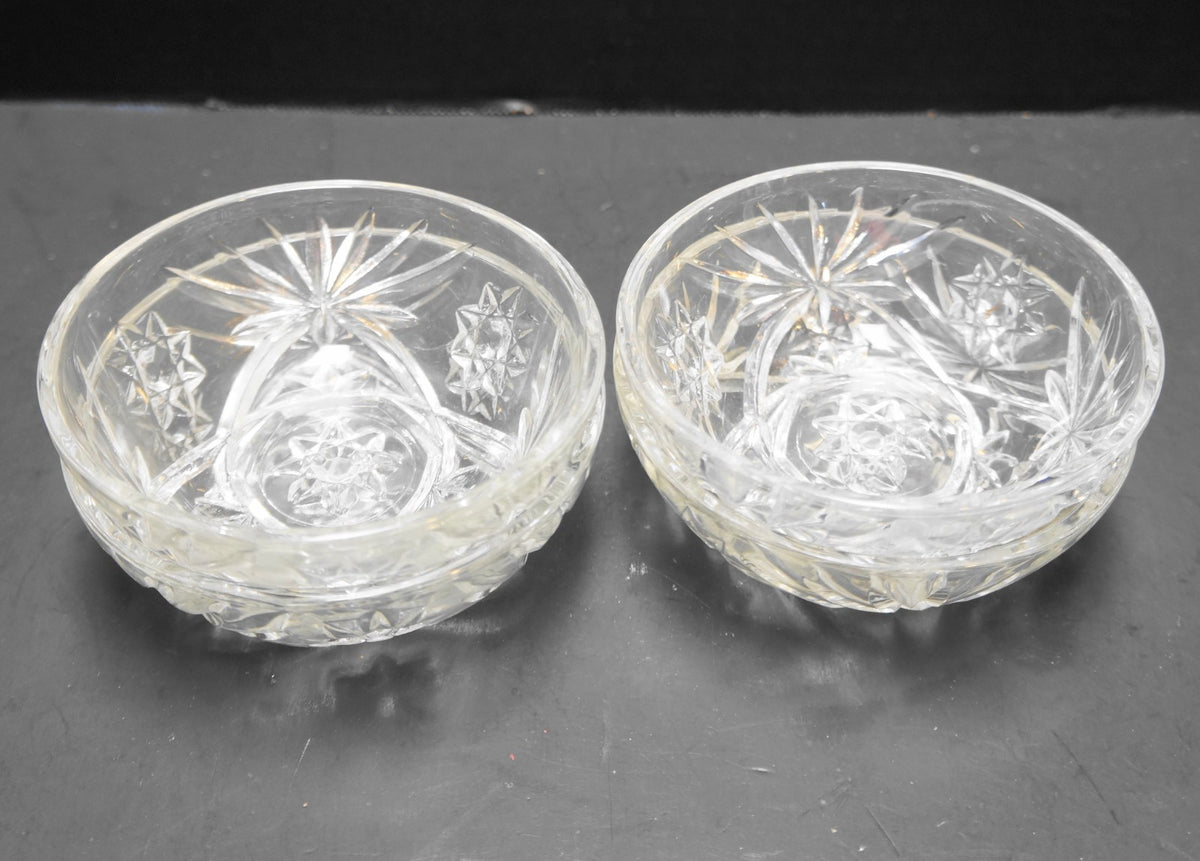 Anchor Hocking Early American Prescut Star Fruit Dessert Bowls Set of 4 Smooth R