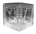 Teleflora 24% Lead Crystal BABY Block Planter Cube Storage