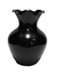 Black Amethyst Weston Westite Depression Glass Small Shoulder Vase Ruffle Crimpe