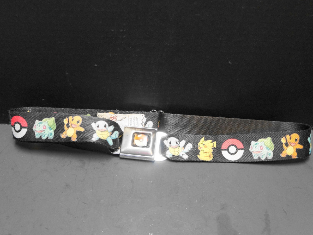 Pokemon Buckle Down Buckle Up Adjustable Belt Used Shows Wear Seat Belt Style