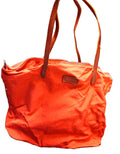 Rebecca Minkoff Red Nylon Tote Bag Zip Top Leather Handles