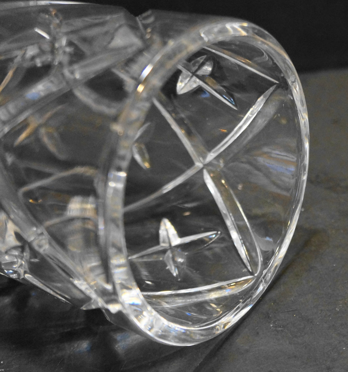 Ceska Tradition Mouth Blown Hand Cut Crystal Hurricane Candle Lamp Poland