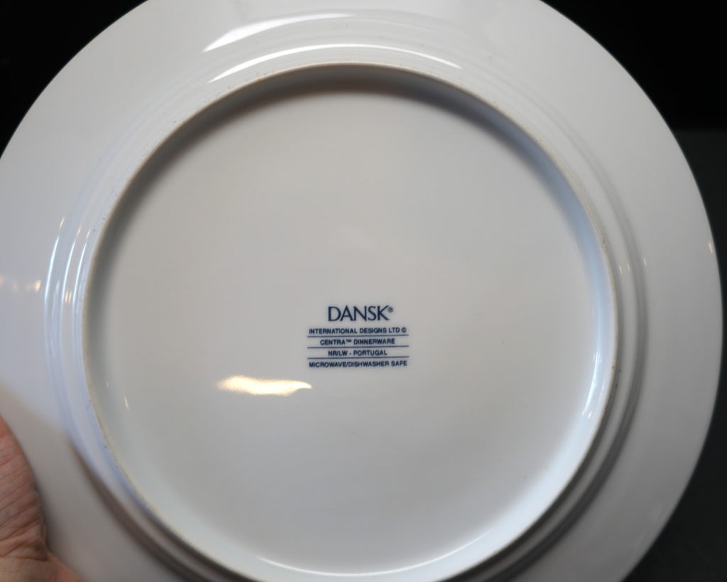 Dansk Centra Blue White Dinner Plates Pair