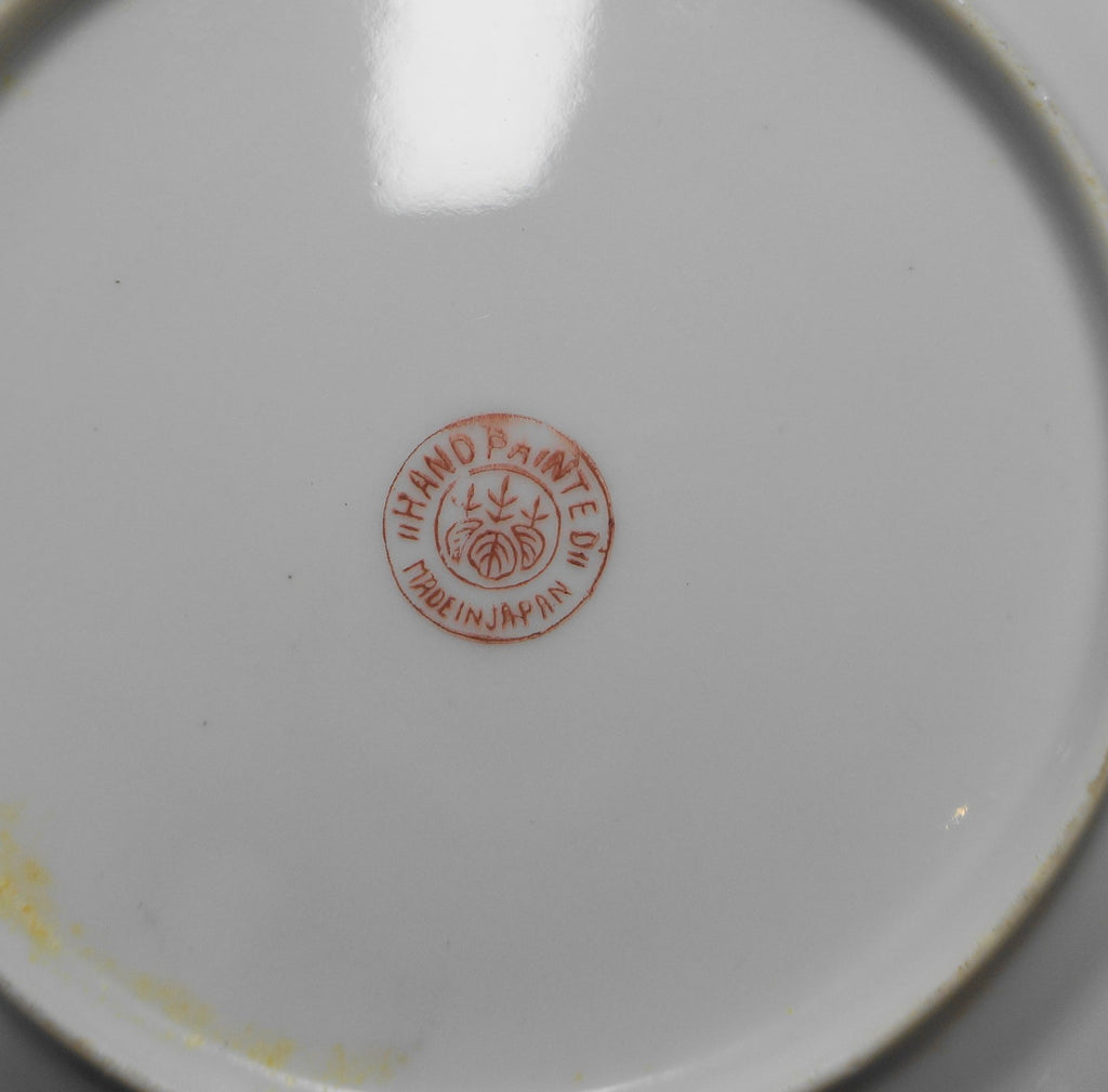 Peach Lustre Hand Painted Cherry Blossoms Salad Plates Made in Japan Set of 6