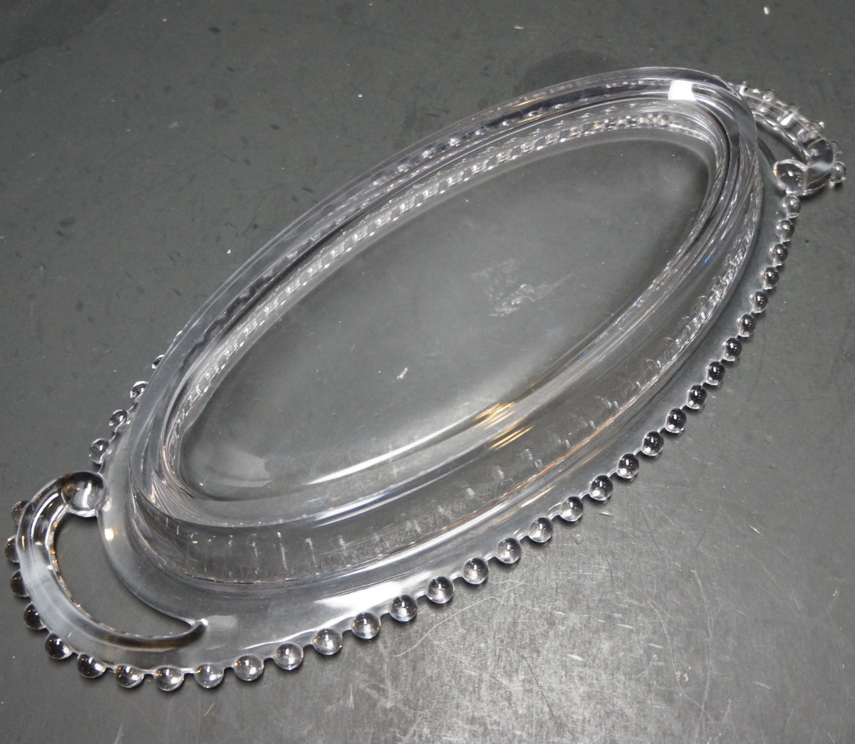 Imperial Candlewik 13" Oval Handled Celery Relish Dish