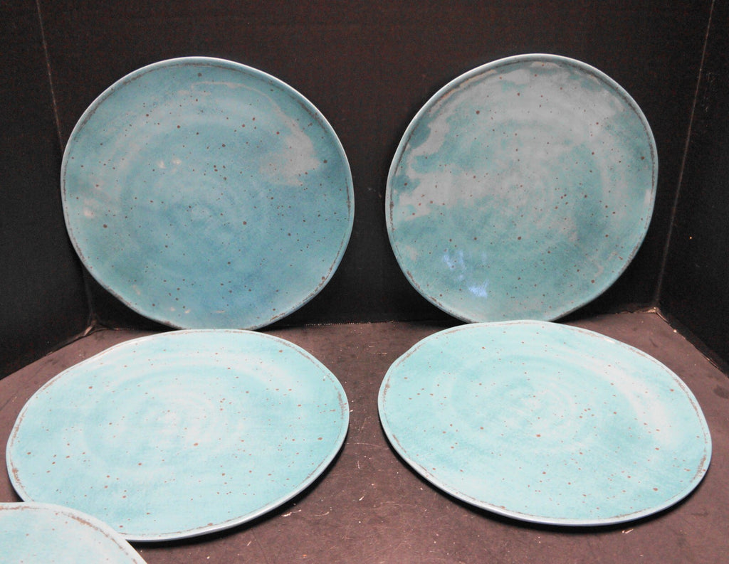 Naturally Danny Seo Dinner Plates Turquoise Speckled Melamine Set of 8
