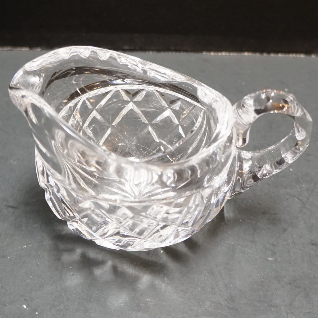 Vintage Cut Crystal Diamond Hatch Small Creamer