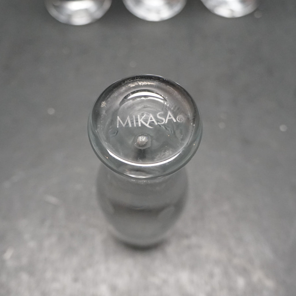 Mikasa Cheers Selections Cut Glass Shot Glasses Set of 4 Cut Dots