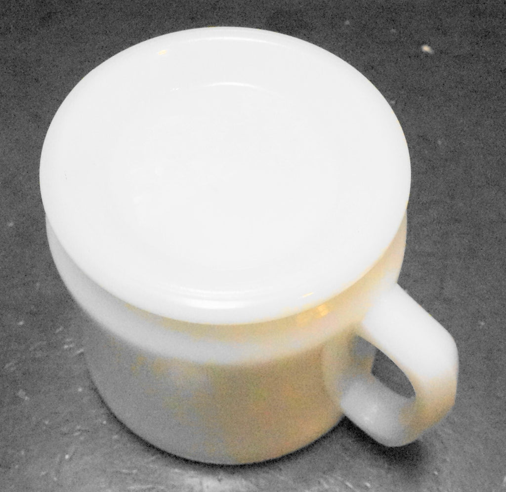 Hazel Atlas Platonite White Milk Glass Heavy Thick Mug