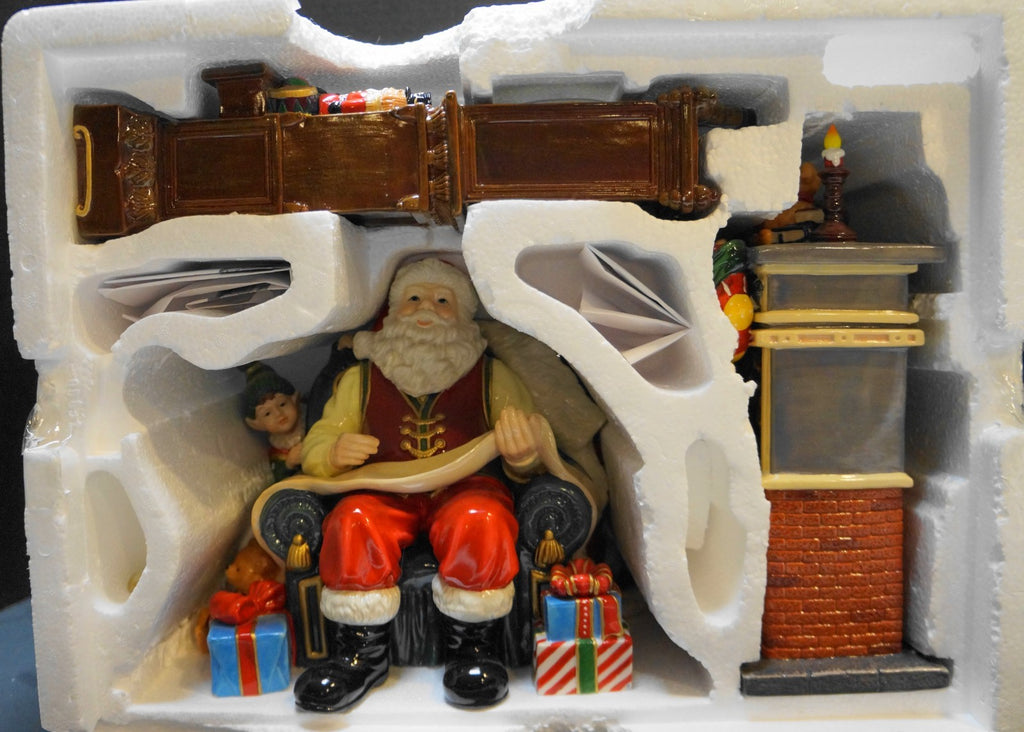 Member's Mark Porcelain Santa Scene In Box