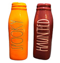 Rae Dunn Spooky Haunted Bottle Shaped Vases Pair Halloween 2022