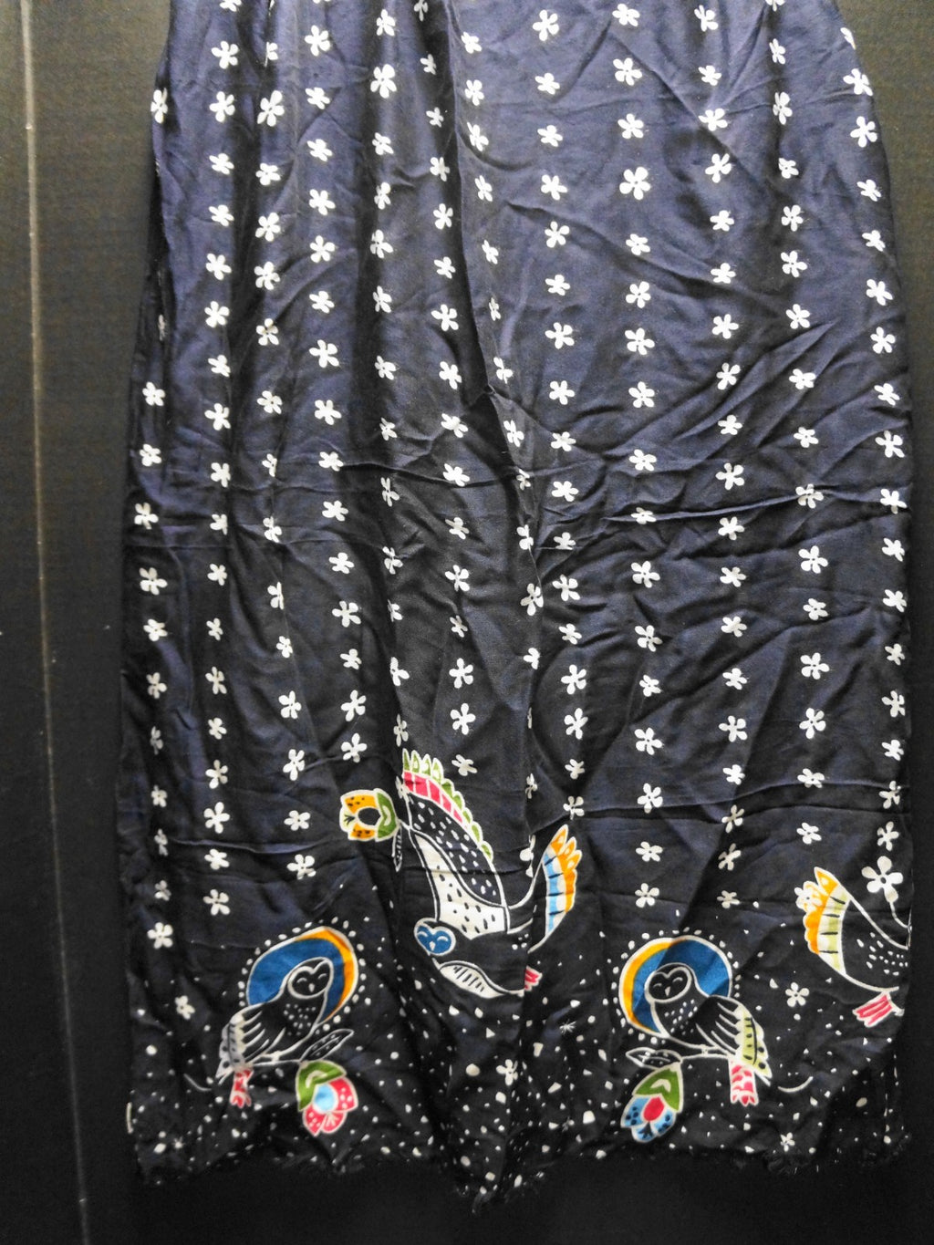 Vera Bradley NIght Sky Scarf Blue White Pink Owls Stars 30 x 64