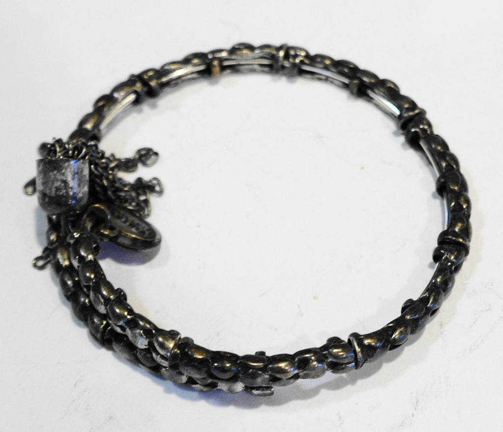 Alex and Ani Vintage Sixty-Six Silverplate Wrap Bracelet Tassel
