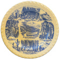 Vernon Kilns Carlsbad Caverns Souvenir Plate Blue Transferware Vintage
