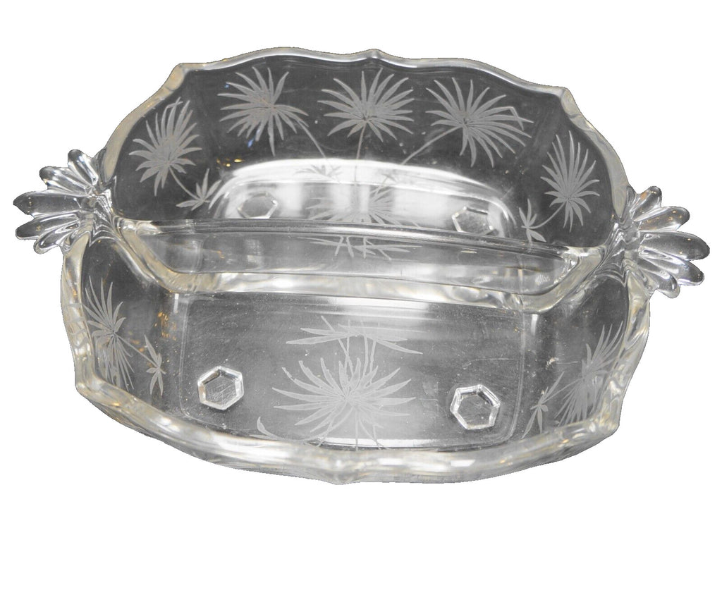 Fostoria Lido Etch Baroque Relish 2 Part