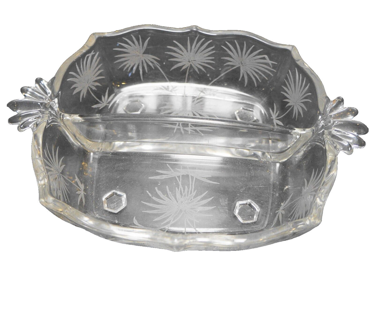 Fostoria Lido Etch Baroque Relish 2 Part