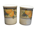 Mikasa Garden Harvest Intaglio Salt Pepper Shakers Pair