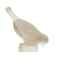 SOLD Smith Satin Frosted Glass Bird Figurine Head Down Nodding Sparrow Wren