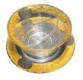 Cambridge Bordero Divided Mayo Condiment Gold Encrusted Floral Etch