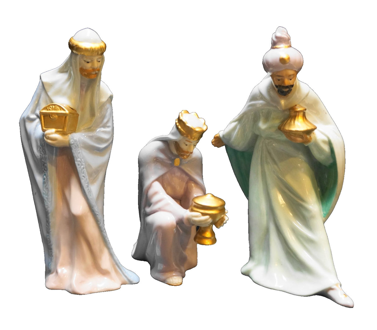 Avon Nativity Wise Men Magi Balthasar Gaspar Melchior Porcelain 1993