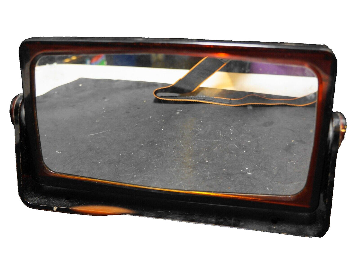 Vintage Magnifying Makeup Mirror Tilt Root Beer Lucite Hong Kong