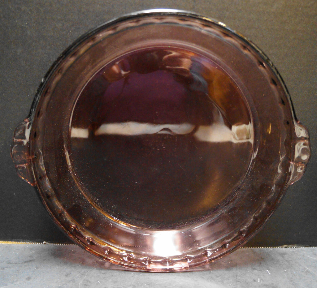 Pyrex Originals Visions Cranberry 229 Pie Plate Deep Fluted Rim 10 IN