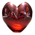FTD Red Heart Heavy Blown Glass Vase 1986 Valentine