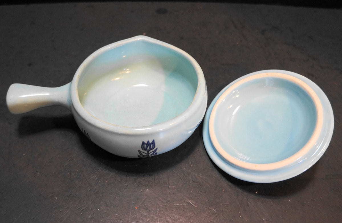 Cronin Cameron Clay Blue Tulip Soup Sauce Individual Bean Pan