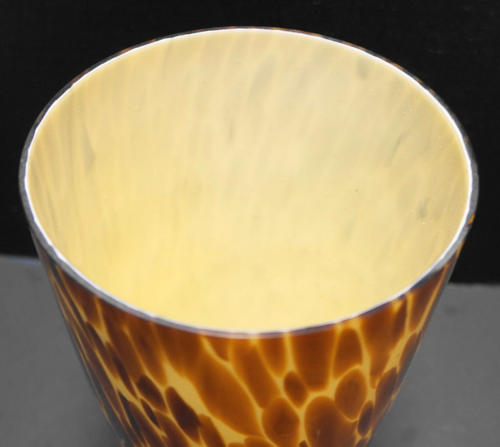 Two's Company Tortoise Blown Art Glass 10 IN Vase