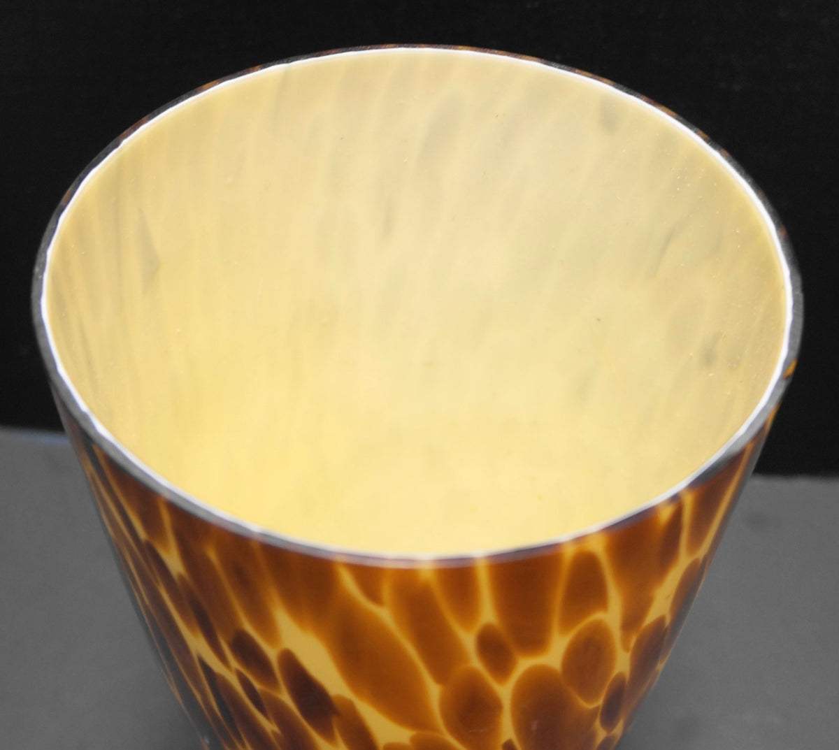 Two's Company Tortoise Blown Art Glass 10 IN Vase