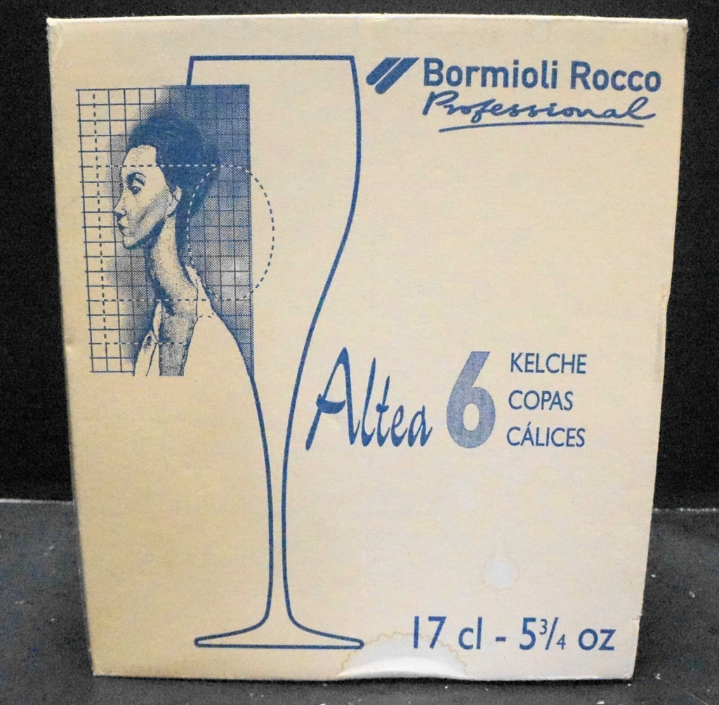 Bormioli Rocco Aria Altea Champagne Flutes Set of 6 With Box