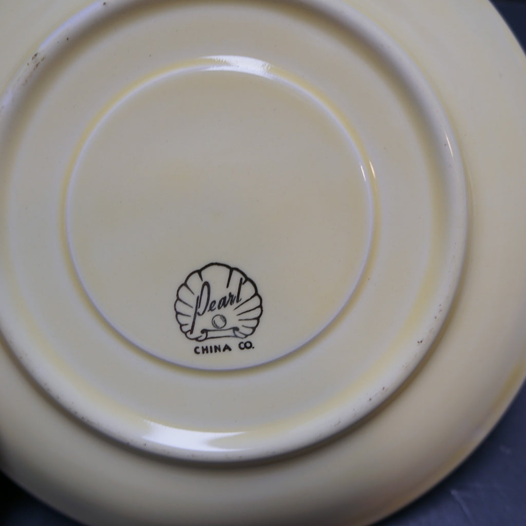 Pearl China Mother 22K Gold Decorated Oversize Cup Saucer 1950s
