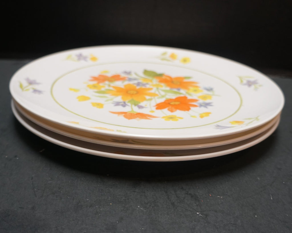 Garden Bouquet Wildflower Melamine Dinner Plates Set of 3