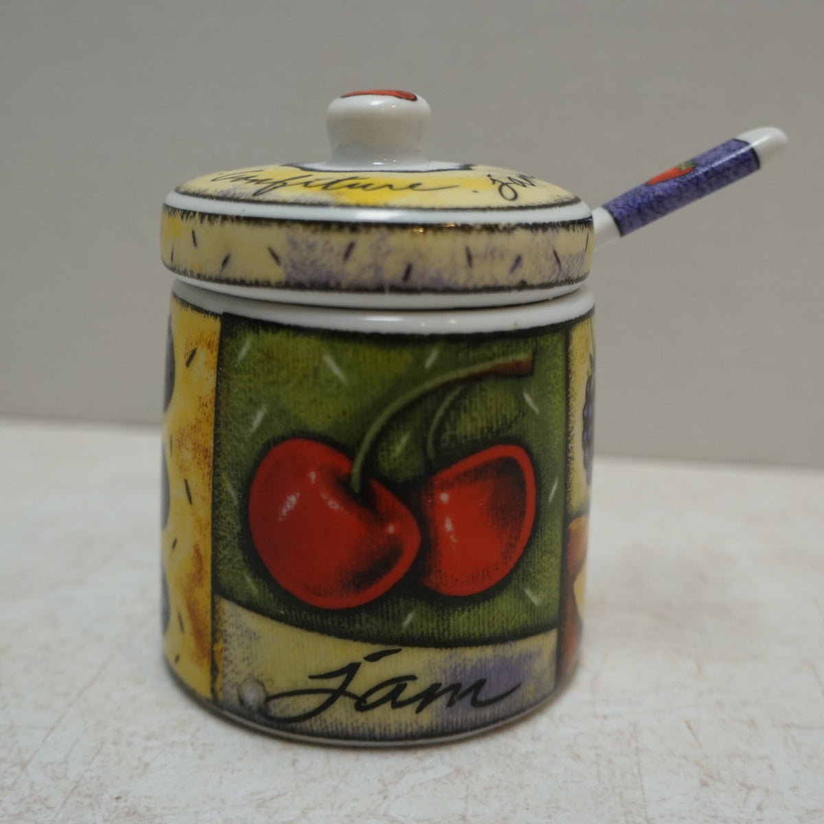 MSC International Joie de Vivre Jam Jelly Jar With Spoon