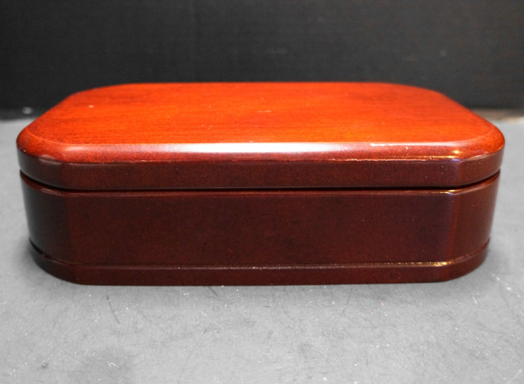 Mele Morgan Cherry Wood Jewelry Chest Box Cream Velvet Lining