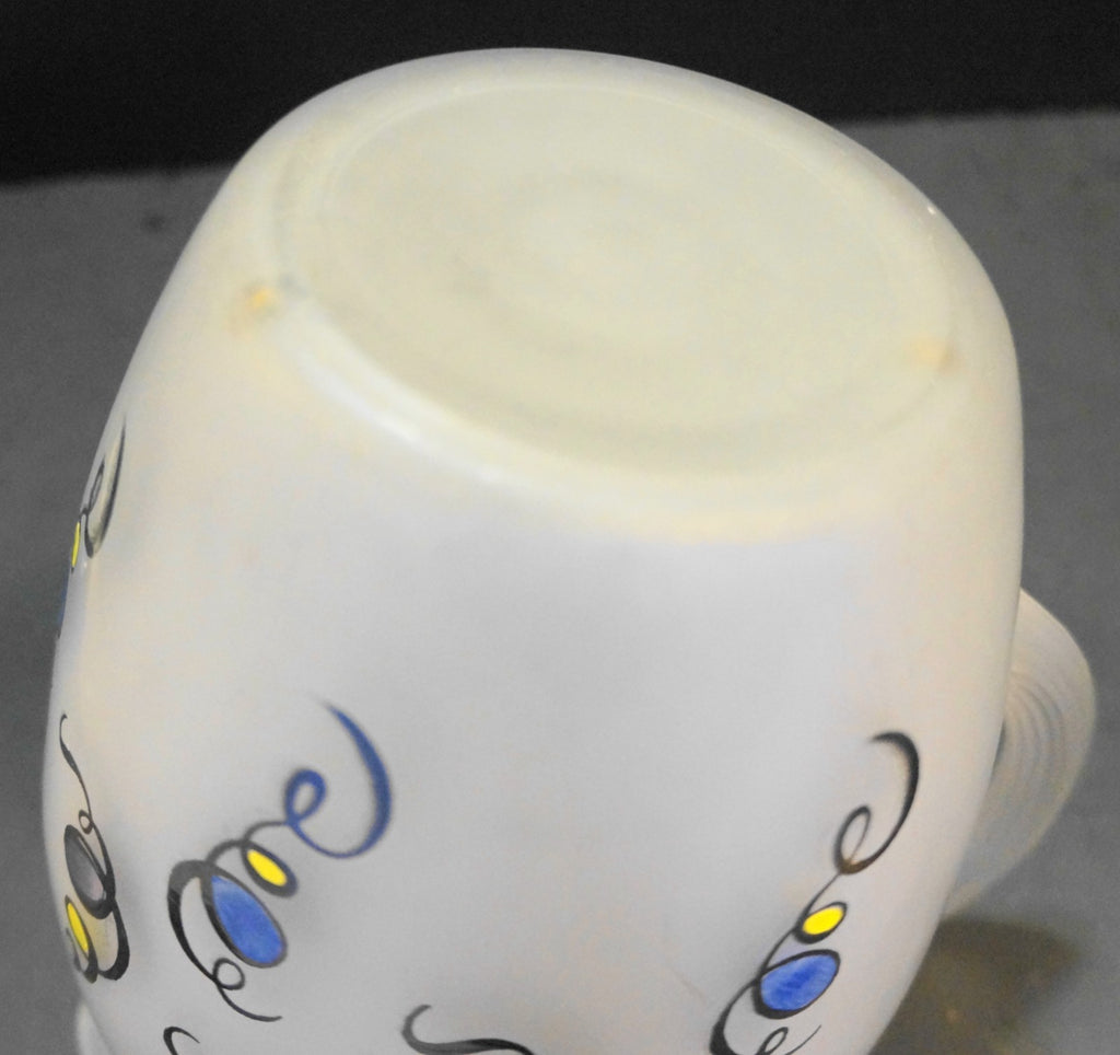 Federal Glass Satin Frosted 86 Oz Hand Painted Pitcher