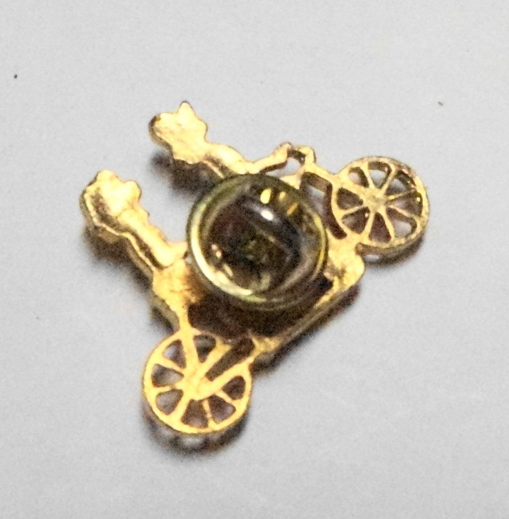Sarah Coventry Tandem Bicycle Gold Tone Pin Brooch