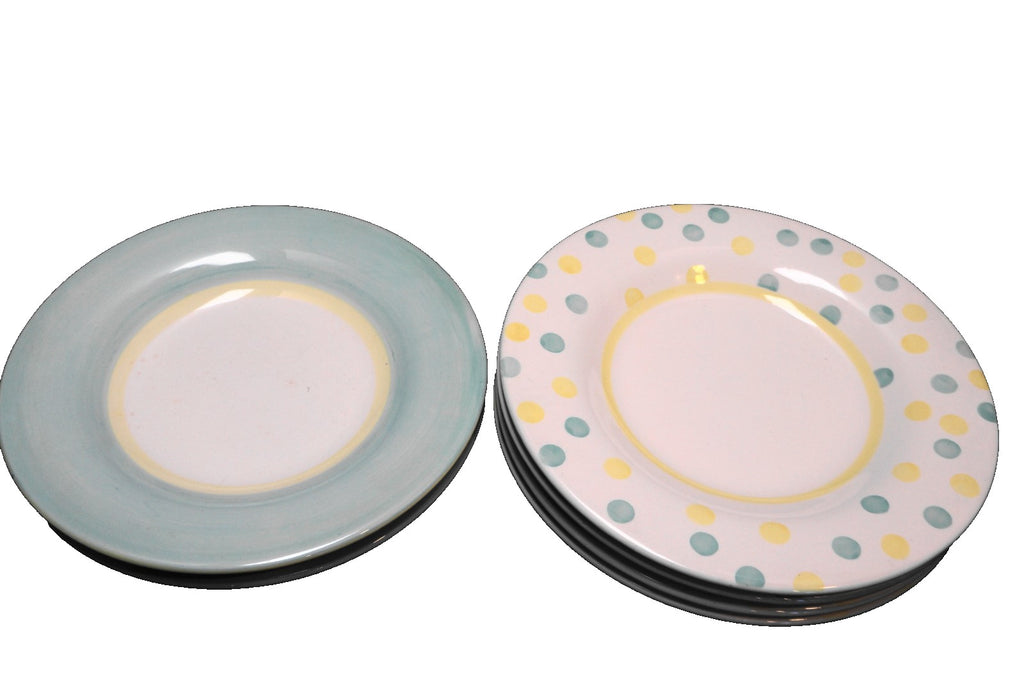 Royal Doulton Mardi Gras Dinner Plates 2 Solid 4 Polka Dot