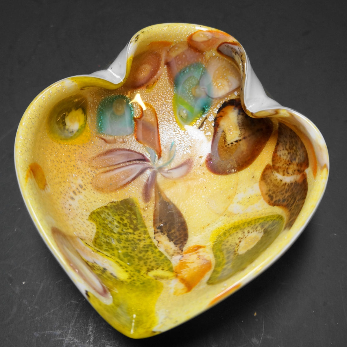 Murano Art Glass Tutti Frutti Ashtray Bowl MCM