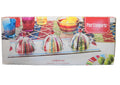Pier 1 Imports Festive Stripe Condiment Set Hand Painted Glass NIB 2010