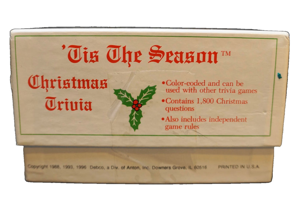 'Tis the Season Christmas Trivia Game 1996 Edition Debco Anton