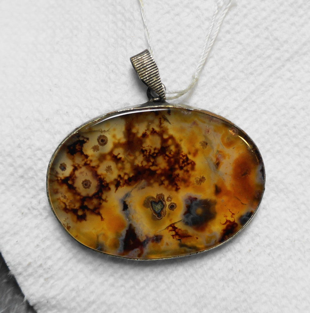 Baltic Amber Oval Pendant 1 3/4" x 1 1/2"