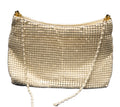 Beige Enamel Metal Mesh Shoulder Bag Purse Made in China