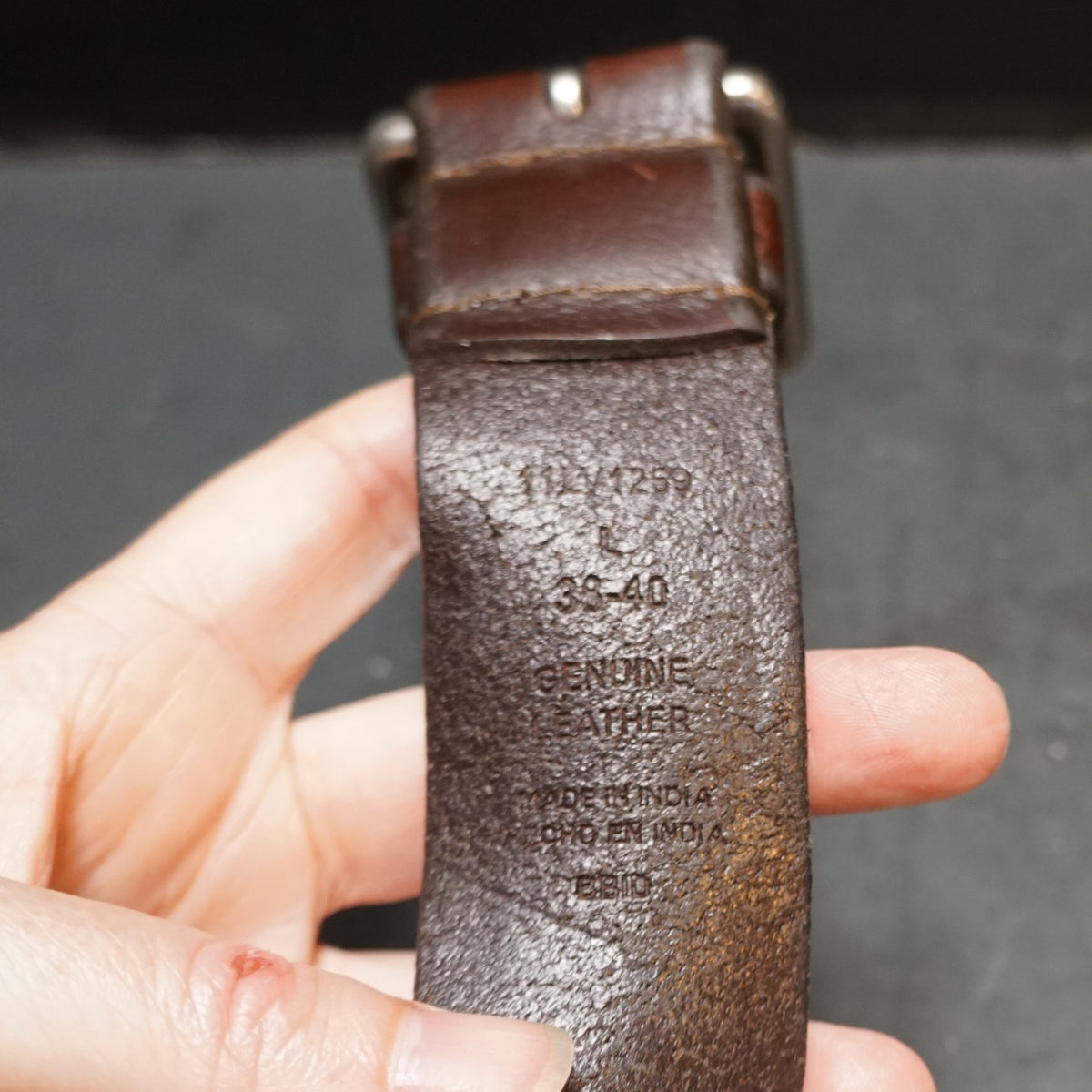 Levis Brown Leather Work Belt Size L 38-40