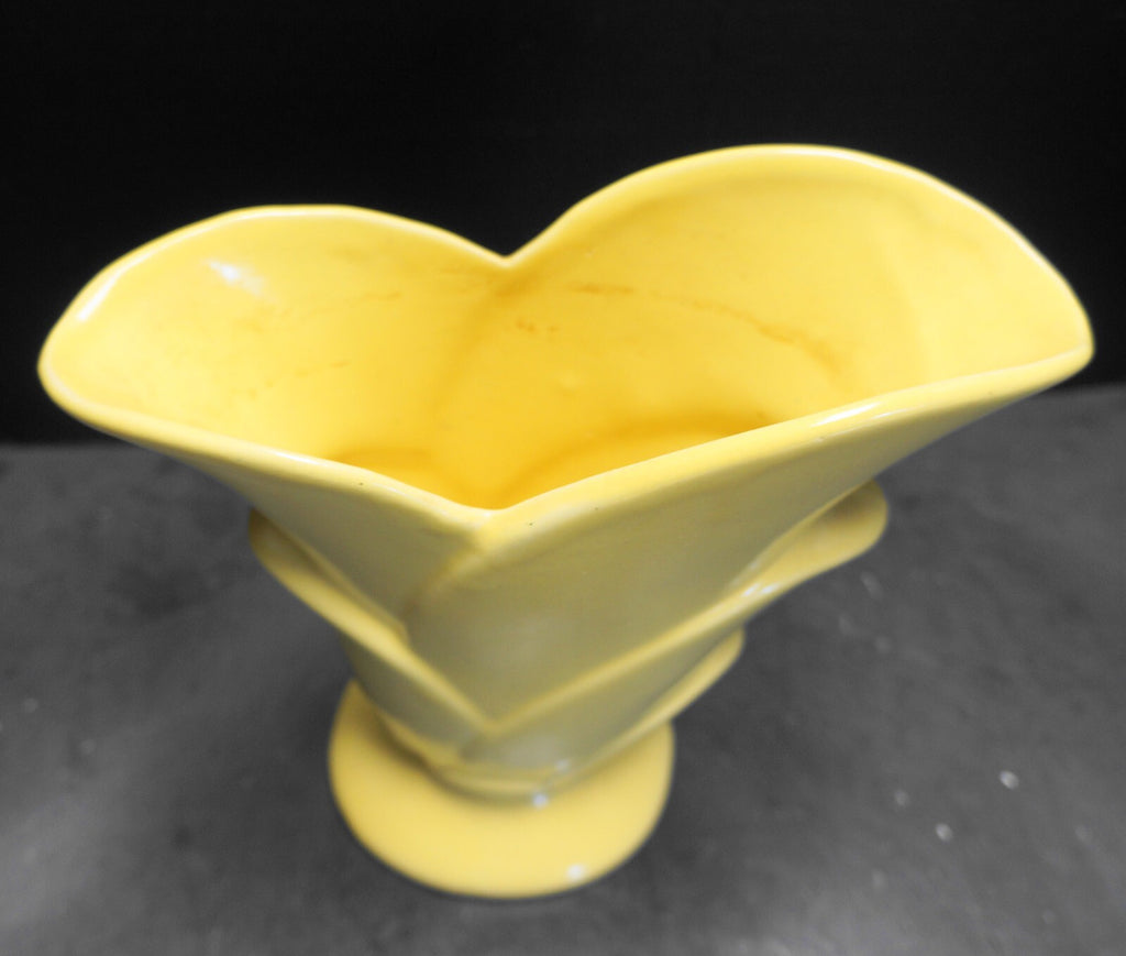 Monmouth Western Stoneware Tulip Petal Vase Pale Yellow Glaze